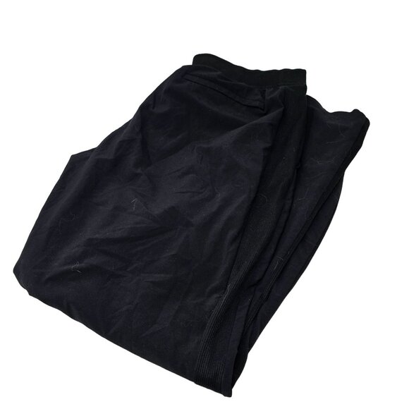 Athleta Women's Jogger Pants Size 4 Black Straight Leg Nylon Pockets Ankle Split - Picture 1 of 7